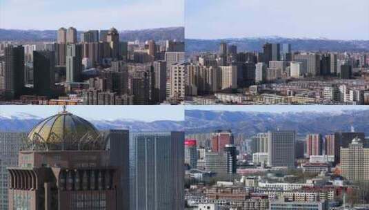 呼和浩特城市航拍合集4k60p高清在线视频素材下载