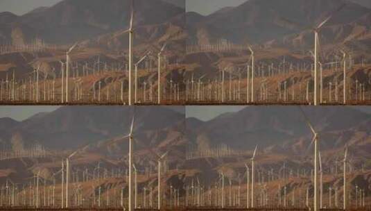 现代风力发电厂高清在线视频素材下载