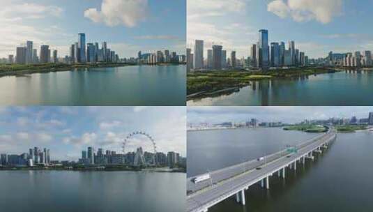 4K深圳前海公园欢乐港湾高清在线视频素材下载