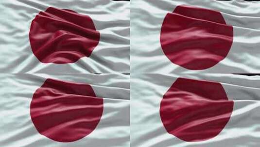 4k渲染日本国旗视频在风中挥舞Japan高清在线视频素材下载