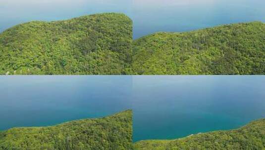 帕岸岛海岸线的鸟瞰图，充满活力的绿松石水高清在线视频素材下载