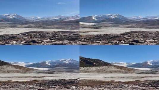 竖屏新疆天山山脉雪山冰川自然风景高清在线视频素材下载