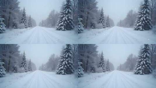 克里米亚雪景4k舞台粒子活动背景高清在线视频素材下载