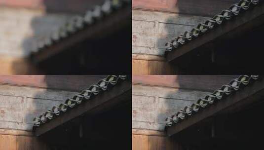 湖南黔阳古城灰瓦木屋光影【套组】高清在线视频素材下载