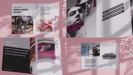 清新时尚杂志感电商文本图片宣传AE模板高清AE视频素材下载