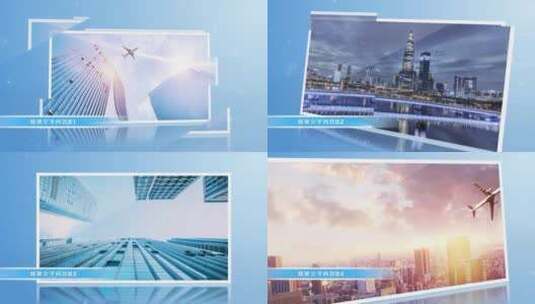清新蓝色科技感企业图文展示AE模板高清AE视频素材下载