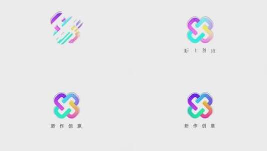 简洁 切片 干净的 logo 展示 演绎高清AE视频素材下载