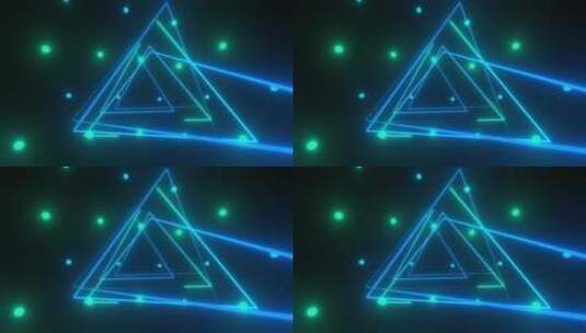 元宇宙几何三角旋转酷炫视频AE模板高清AE视频素材下载