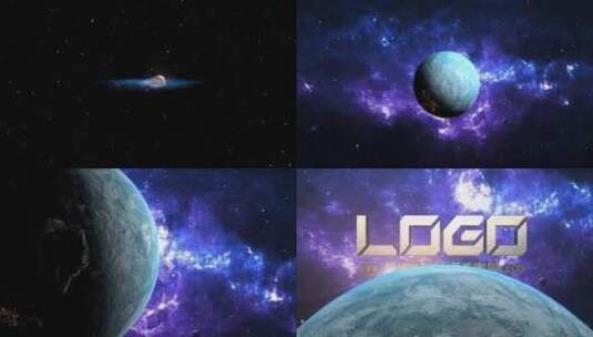 大气宇宙星球LOGO科幻片头高清AE视频素材下载