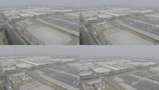 广东佛山工业区工厂航拍大景高清在线视频素材下载