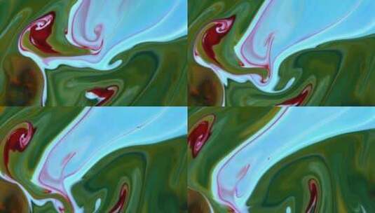 红蓝绿奶牛感般的融合流动形成彩色纹理背景高清在线视频素材下载