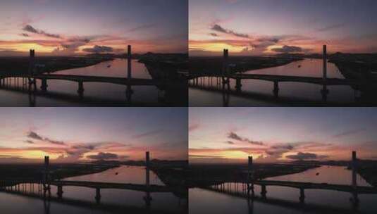 中山港大桥高清在线视频素材下载