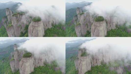 广西容县都峤山风景区自然风光丹霞地貌高清在线视频素材下载