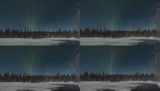 北极天空的北极光高清在线视频素材下载