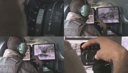 空军自由号参与了瞄准和监视高清在线视频素材下载
