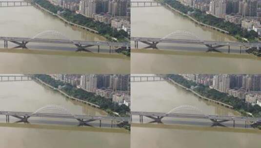 航拍江西赣州漳水大桥高清在线视频素材下载