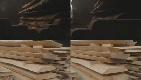 原始木材红木实木生产木材加工家居家具制造高清在线视频素材下载
