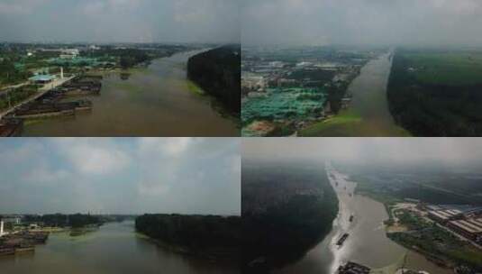 HD徐州京杭大运河微山湖航拍高清在线视频素材下载