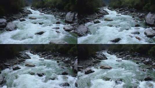 山间清澈的河流高清在线视频素材下载