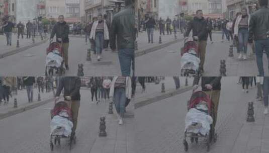 土耳其街头行人高清在线视频素材下载