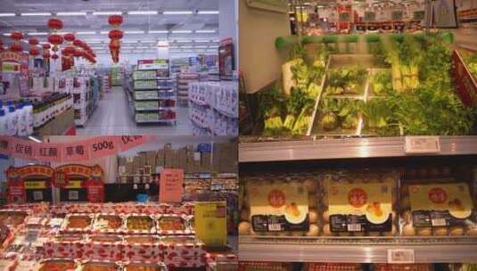 沃尔玛大型超市购物菜场高清在线视频素材下载