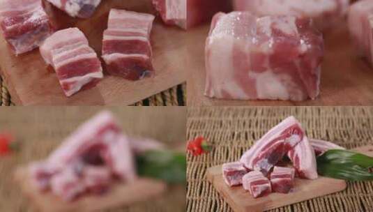 【镜头合集】精品五花肉猪肉  (2)高清在线视频素材下载