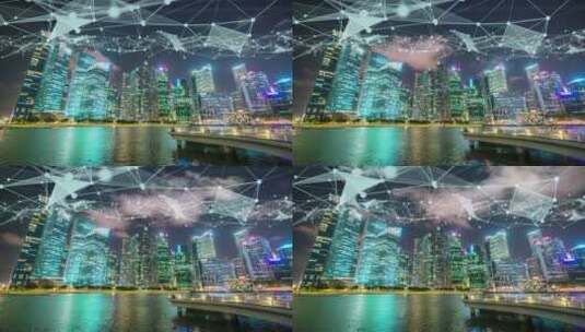 5g网络智慧城市背景高清在线视频素材下载
