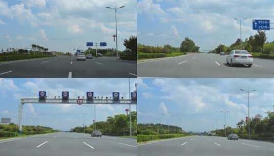 沪昆高速公路开车第一视角延时4k素材高清在线视频素材下载