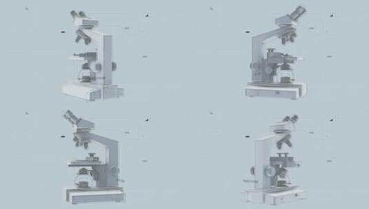 白色科技显微镜医疗研究未来风格高清在线视频素材下载