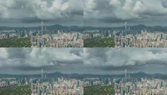 乌云下的深圳大景高清在线视频素材下载