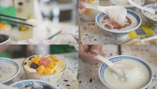 广州小吃下午茶甜点 美食 实拍素材高清在线视频素材下载