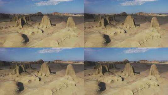 新疆克拉玛依乌尔禾魔鬼城日出自然风光高清在线视频素材下载
