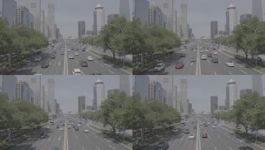 城市车流 城市交通出行高清在线视频素材下载