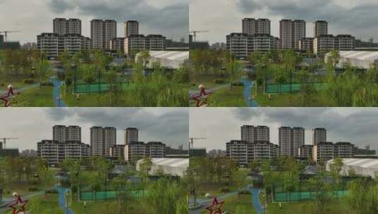 扬州城市发展楼盘「航拍分镜15」20220809高清在线视频素材下载