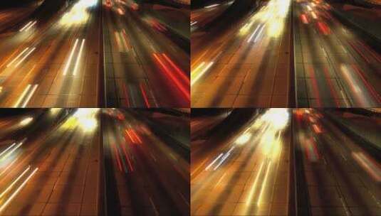 高速公路车流延时摄影高清在线视频素材下载