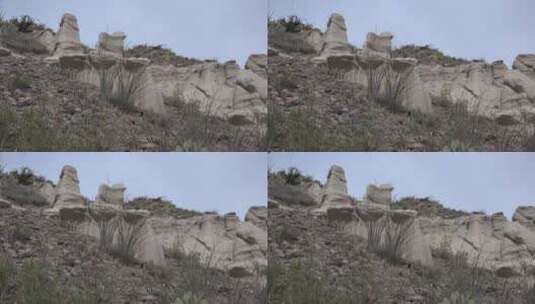 奇形怪状的岩石高清在线视频素材下载