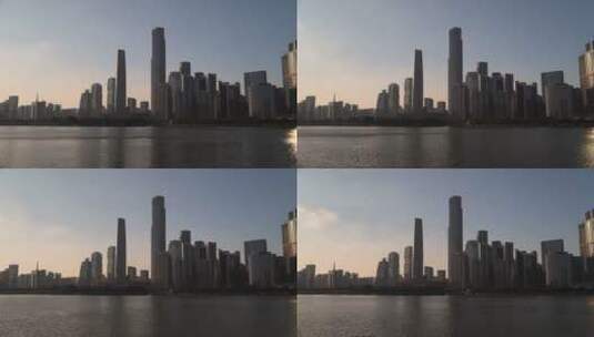 珠江新城延时视频高清在线视频素材下载