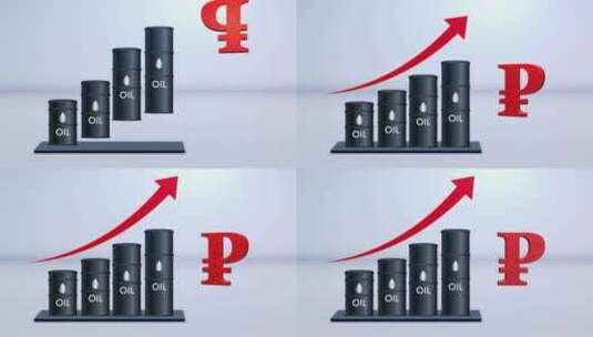 供求关系，卢布促进石油的价格上涨高清在线视频素材下载