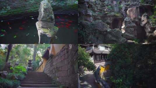 杭州宝石山抱朴道院建筑4K视频素材高清在线视频素材下载