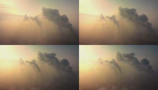 环境污染烟囱排放废气高清在线视频素材下载