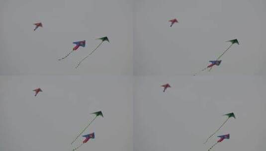 春天城市公园里放风筝高清在线视频素材下载