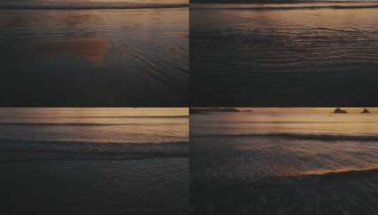日落黄昏极美的海滩高清在线视频素材下载