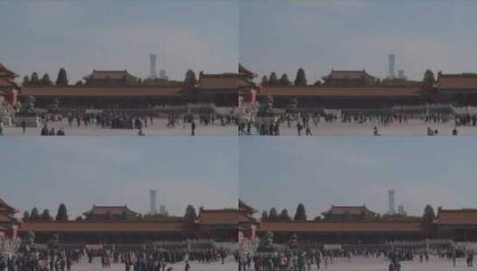 北京故宫太和殿广场延时4k a高清在线视频素材下载
