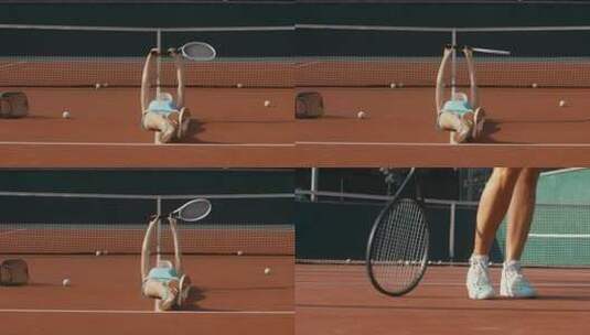 网球训练网球练习高清在线视频素材下载