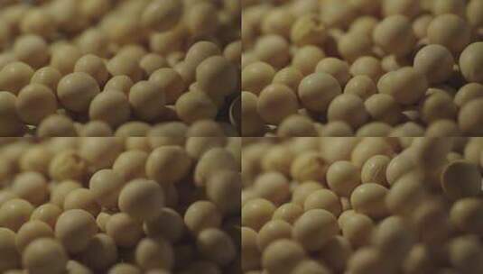 微距豆子黄豆大豆粗粮高清在线视频素材下载