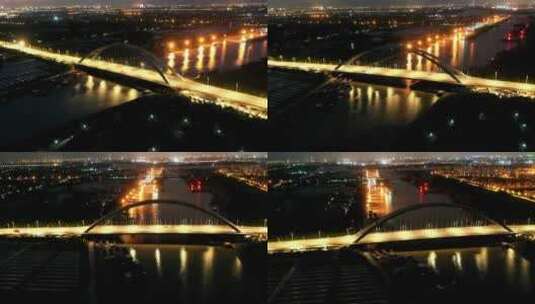 浦星公路 大治河桥 延时 夜景高清在线视频素材下载
