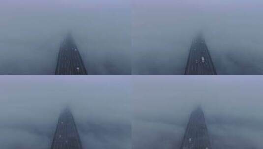 云雾中的公路高清在线视频素材下载
