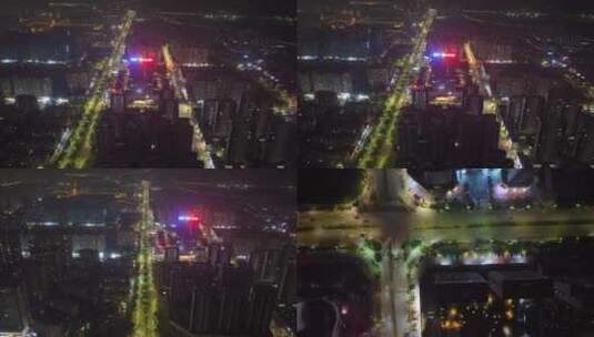 阳江市城区城市夜景航拍05高清在线视频素材下载