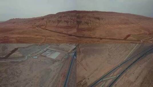 火焰山航拍高清在线视频素材下载