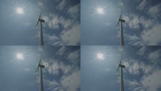 宁波 风电 环保新能源 发电风车 风力发电机高清在线视频素材下载